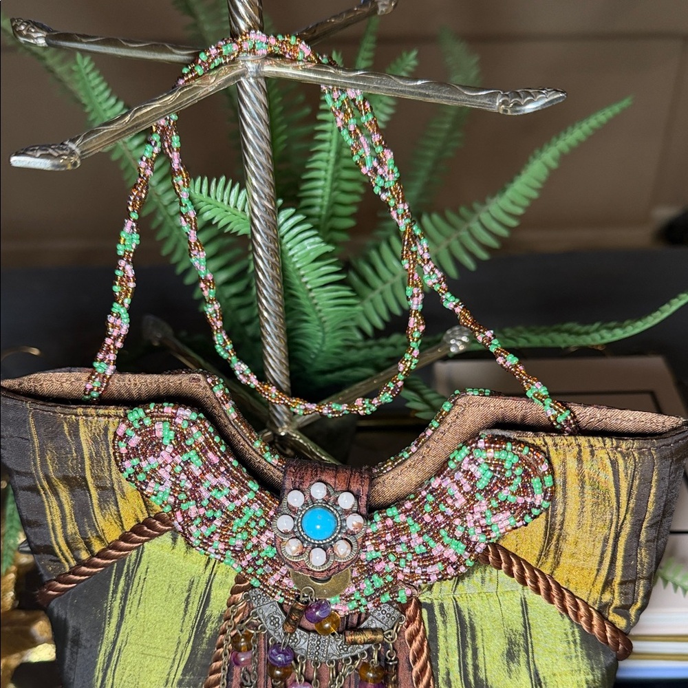 Bohemian Multicolor Beaded Women's Bag - Picture 7 of 7